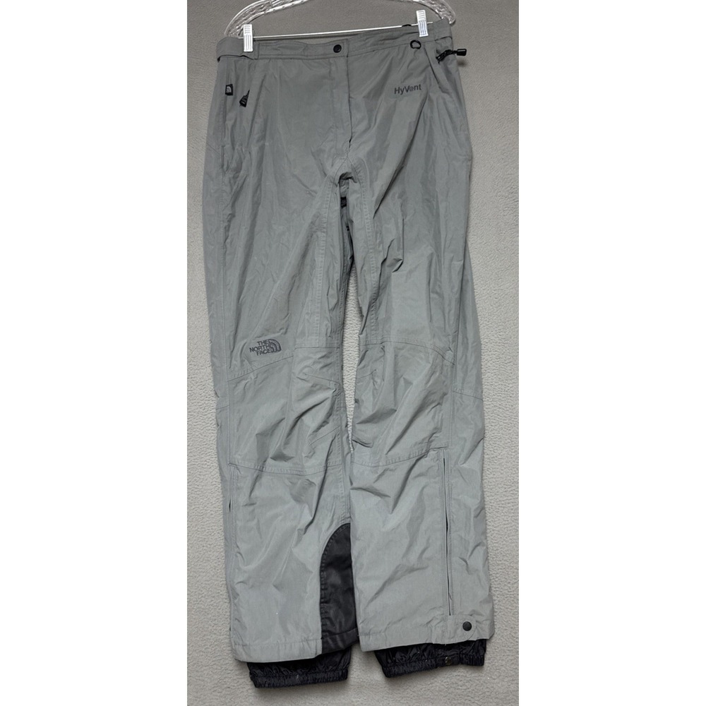 The North Face HyVent Womens Pants L Gray Waterproof Insulated Ski Snowboarding